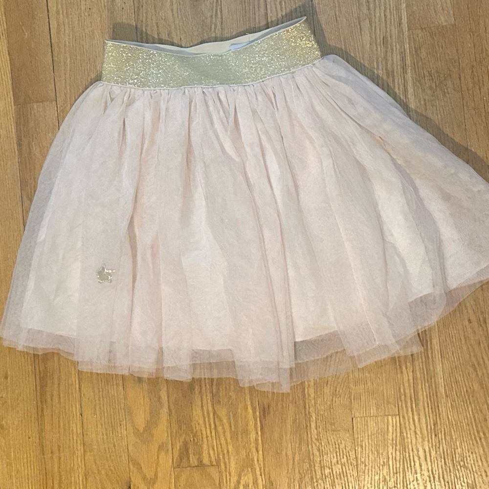 Tulle pink and gold girls youth skirt pippa & Julie size 8 with stars